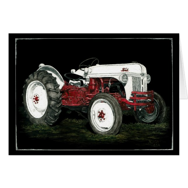 "20 caballos" - Tarjeta de tractor (Anverso (Horizontal))