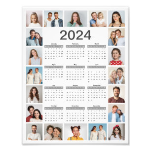 20 Collage de fotos 2024 Calendario Foto Ampliació