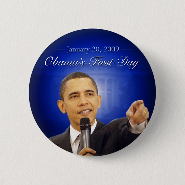 20 de enero: Primer botón del día de Obama (Anverso)