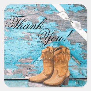 20 Gracias Pegatinas Blue Wood Barn Door Boots Co