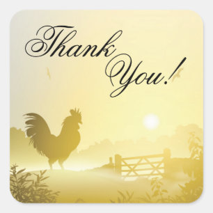 20 Gracias Pegatinas Sunny Morning Farm Country R