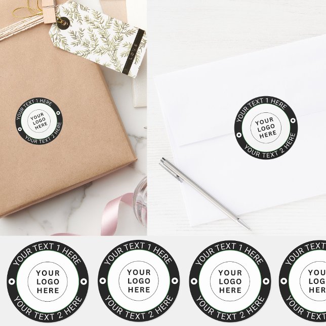 20 Logotipo empresarial aquí | Pegatinas simples e (company stickers customizable
)