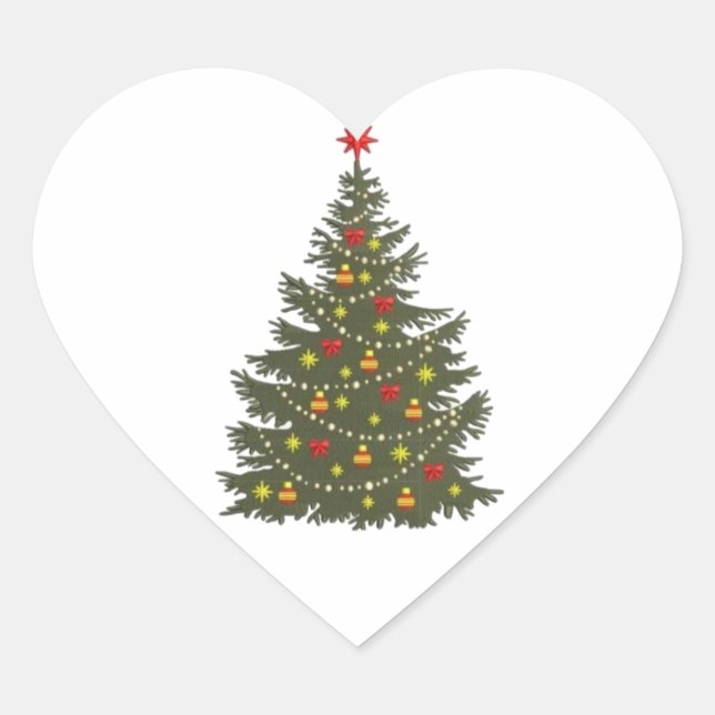 20 Navidades con forma de corazón pegatinas de div (Anverso)