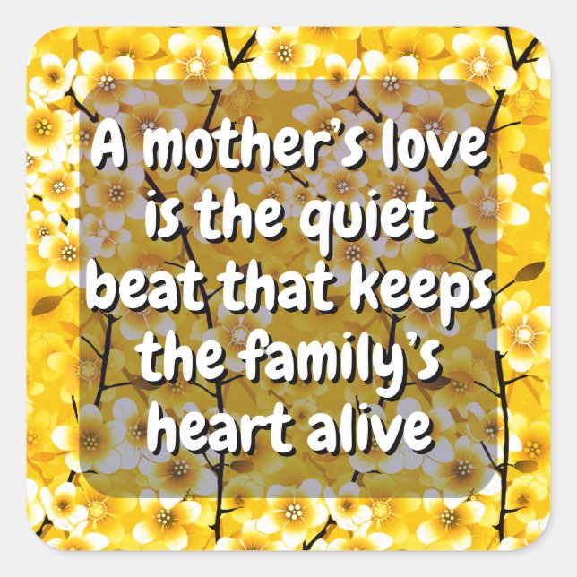 (20 pcs) Cita de madre floral | Pegatinas de Mamá  (Anverso)