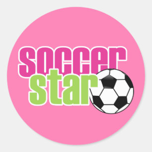 20 Pegatinas de fútbol rosado