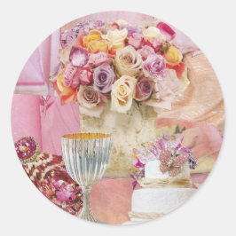 20 Pegatinas en tonos rosas