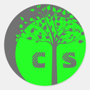 20 Pegatinas favoritos de boda de árbol verde gris