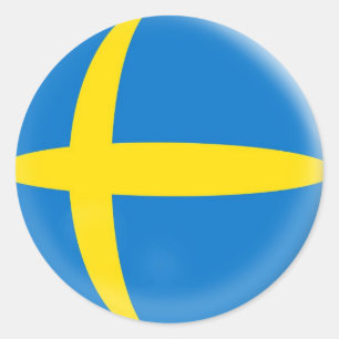20 pequeños pegatinas Bandera sueca de Suecia