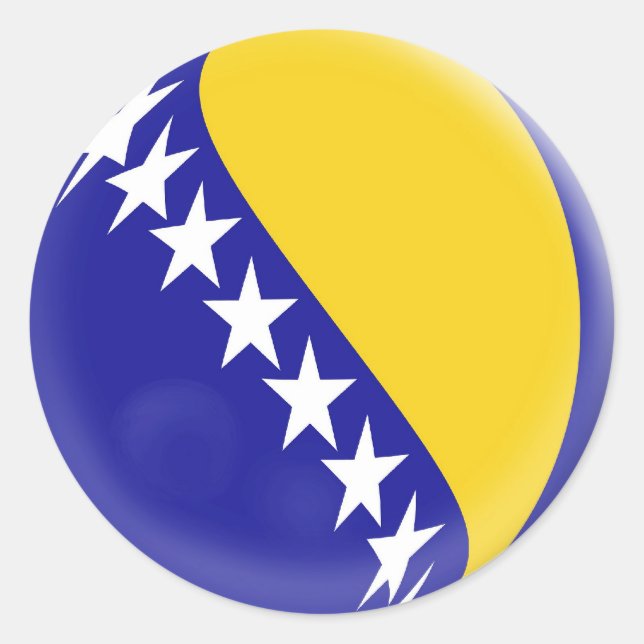 20 pequeños pegatinas Bosnia y bandera de (Anverso)