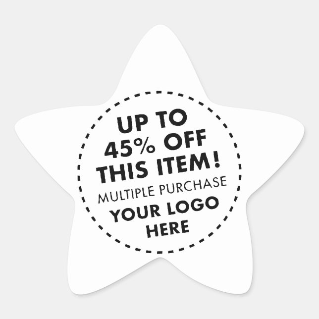 20 Personalizados Estrella Pegatinas 45% descuento (Anverso)