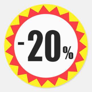 20 por ciento de descuento pegatinas de descuento