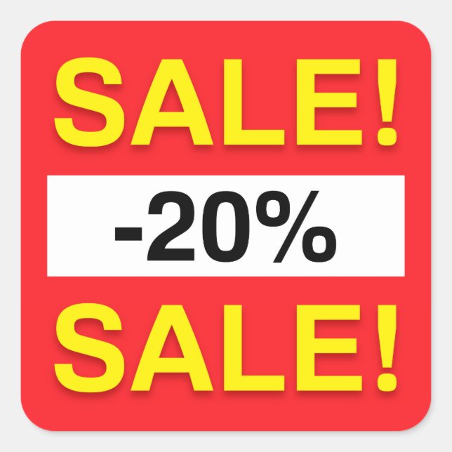 20 por ciento pegatinas de descuento en venta (Anverso)