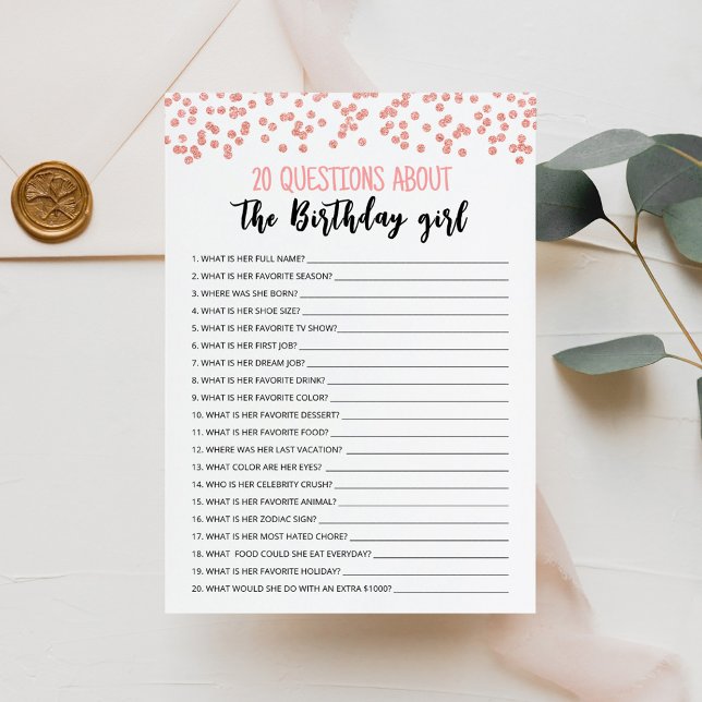 20 Preguntas sobre la Tarjeta de Cumpleaños de la  (Subido por el creador)