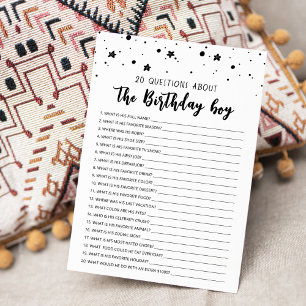 20 preguntas sobre la tarjeta de cumpleaños del ni