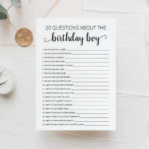 20 preguntas sobre la tarjeta de cumpleaños del ni