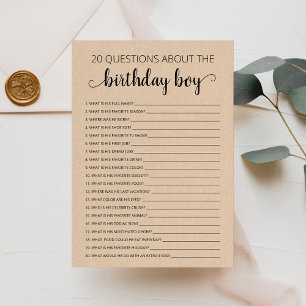 20 preguntas sobre la tarjeta de cumpleaños del ni