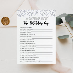 20 preguntas sobre la tarjeta de cumpleaños del ni