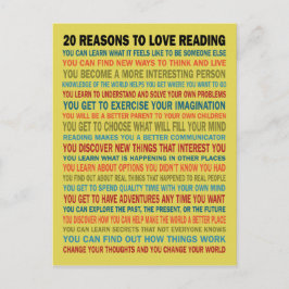 20 razones para amar la postal de libros de lectur