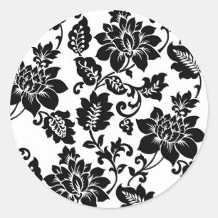 20 Sello para sobres de Damasco Floral de color ne