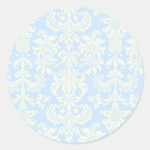 20 Sello para sobres de matrimonio de damasco azul