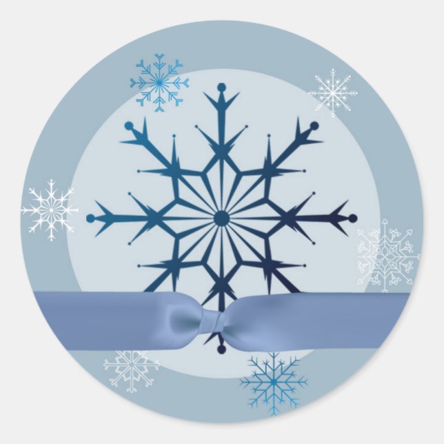 20 - Sellos para sobres de 1,5 pulgadas Blue Snowf (Anverso)