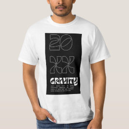 20 XX DISEÑO GRAVITY B&W EN Camiseta