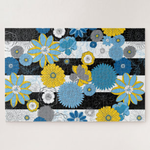 20x30 Gran rompecabezas floral para invidentes col