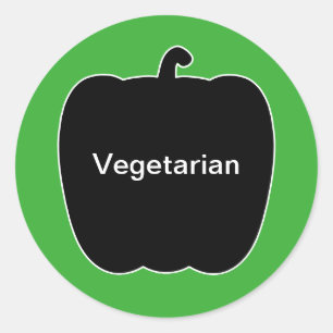 20x Pegatinas Elección de comida Vegetaria