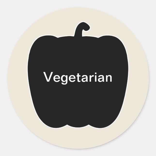20x Pegatinas Elección de comida Vegetaria (Anverso)