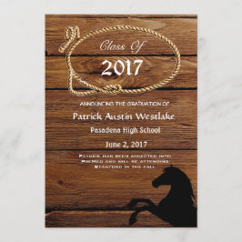 20XX Madera, Invitación de graduación al estilo ro