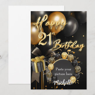 21ª plantilla de tarjeta de invitación por cumplea