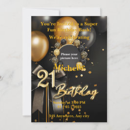 21ª plantilla de tarjeta de invitación por cumplea