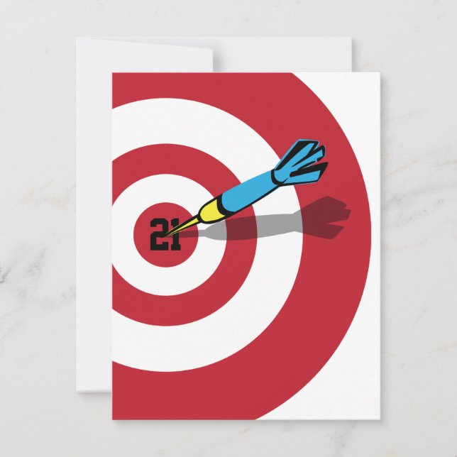 21º cumpleaños - Invitación a Bullseye objetivo (Anverso)