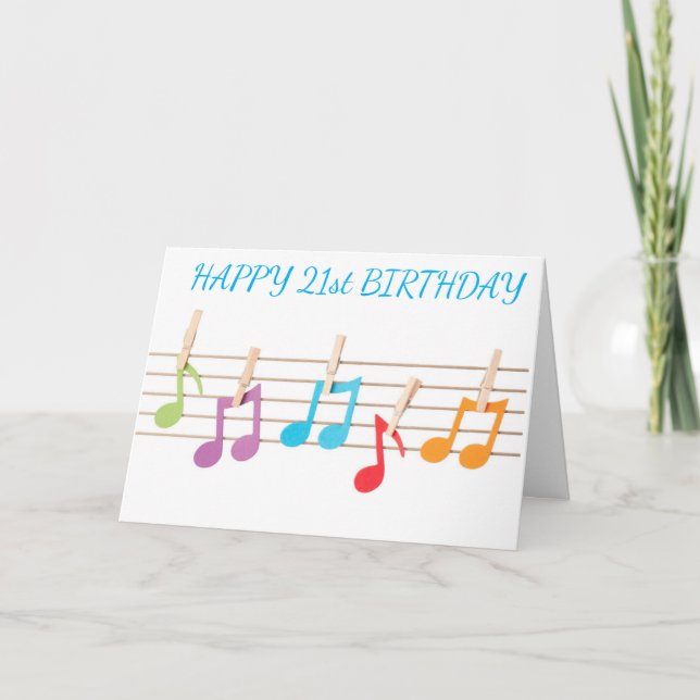 **21º CUMPLEAÑOS** NOTAS MUSICALES DESEOS DE CUMPL (Anverso)