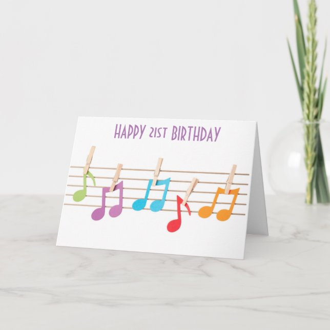 **21º CUMPLEAÑOS** NOTAS MUSICALES DESEOS DE CUMPL (Anverso)
