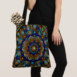 210 - Blue and Gold Mandala - Bolsa Tote