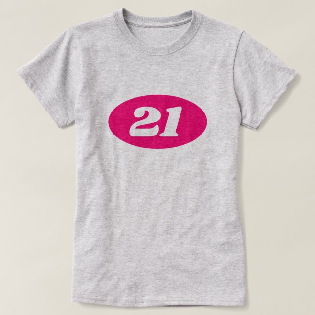 21.ª camiseta fiesta de cumpleaños para chica (Diseño del anverso)
