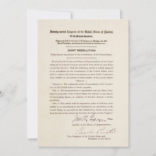 21.ª enmienda constitucional que pone fin a la pro (Anverso)