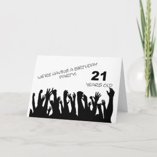 21.ª invitación a la fiesta con una multitud anima