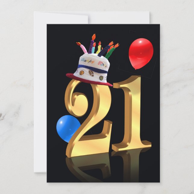 21.ª invitación a la fiesta de cumpleaños (Anverso)