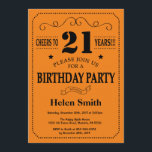 21.ª invitación de cumpleaños negro y Naranja<br><div class="desc">21.ª Invitación de cumpleaños Tipografía negra y Naranja. Fondo violeta Lilac Lavender negro y Naranja. Cumpleaños de adultos. Cumpleaños de hombres o mujeres. Invite a un niño o a una Chica. 13.º 15.º 16.º 18.º 20.21.30.40.50.60.70.80.90.100. Cualquier edad. Para una mayor personalización, haga clic en el botón "Personalizar" y utilice nuestra...</div>