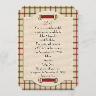 21.ª invitación formal del fiesta de cumpleaños al