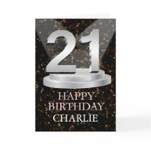 21.ª Luz De Cumpleaños Añadir Tarjeta De Nombre