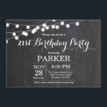 21.ª tabla de invitaciones por cumpleaños<br><div class="desc">Invitación de cumpleaños 21 con fondo de tablero de anuncios con luces de cadena. 13.º 15.º 16.º 18.º 21.30.40.50.60.70.80.90.100,  Cualquier edad. Para una mayor personalización,  haga clic en el botón "Personalizar" y utilice nuestra herramienta de diseño para modificar esta plantilla.</div>