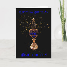 21.ª TARJETA DE BOMBA DE CERVEZA CUMPLEAÑOS