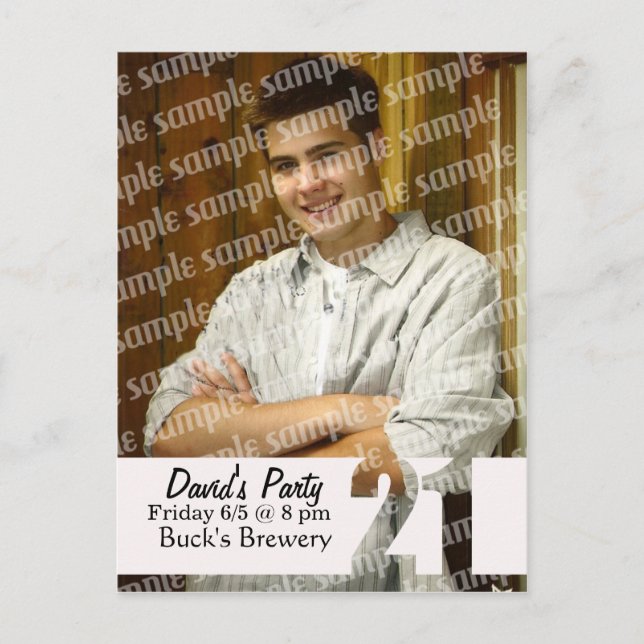 21.ª tarjeta fotográfica de cumpleaños (Anverso)