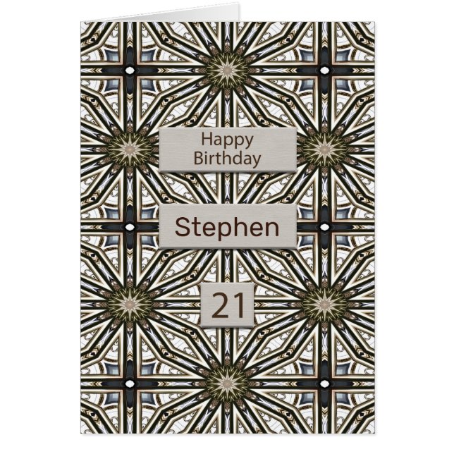 21.º cumpleaños Resumen Diseño de Mandala (Frente)