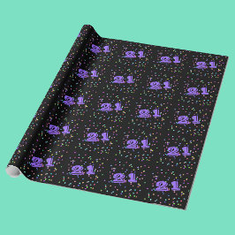 21.ᵉʳ envolvimiento de regalo de cumpleaños Papel 