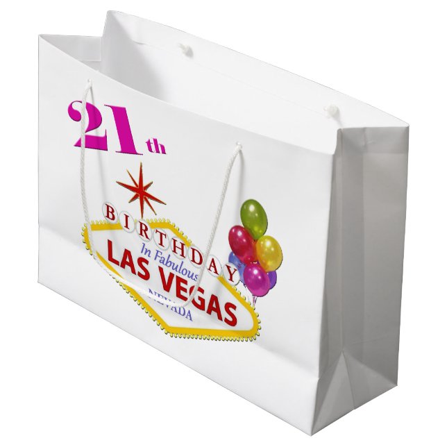 21 Aniversario En La Bolsa De Regalo De Las Vegas (Angulo Anverso)