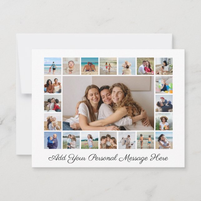 21 Collage de fotos Añadir su propia tarjeta de fe (Anverso)